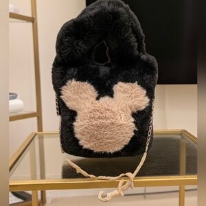 Black and Cream Crossbody Bag Mickey Mouse Inspired